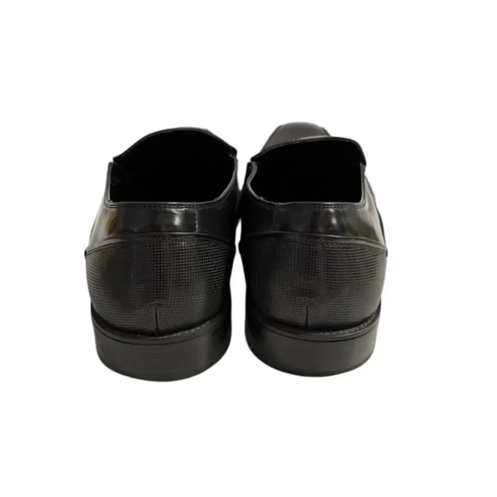 Reaction Kenneth Cole Men's Black Leather Loafers Witter Slip On Shoes Size 10 M